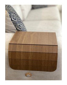 Kahverengi Koltuk Kenarı Ahşap Kaymaz Tepsi