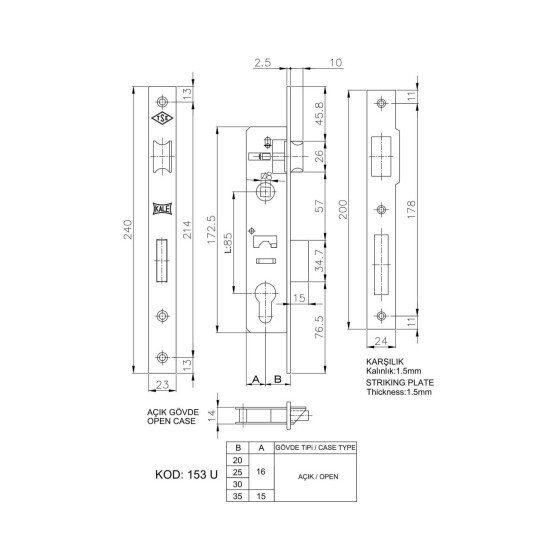 Samet Star Düz Menteşe Samet Star Düz Menteşe