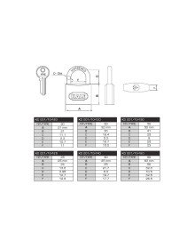 Kale 25 mm Gri Asma Kilit KD-001/10-125