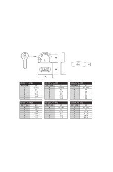 Kale 38 mm Gri Asma Kilit KD-001/10-140 Kale 38 mm Gri Asma Kilit KD-001/10-140