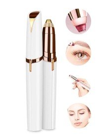 Kalem Tipi Taşınabilir İnce Uçlu Yüz Için Tüy Alıcı Kaş Bıyık Epilasyon Aleti (Pil Dahildir)