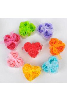 Kalp Kutulu Gül Şeklinde Sabun - Mini