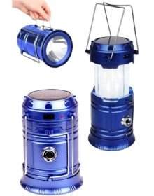 Kamp Feneri Şarj Edilebilir Güneş Enerjili Işıldak USB Şarjlı