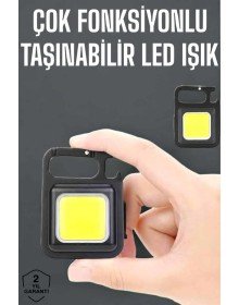 Kamp Işığı Çok Fonksiyonlu Taşınabilir Anahtarlık Kapak Açma Manyetik Özelliği