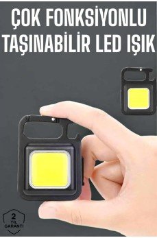 Kamp Işığı Çok Fonksiyonlu Taşınabilir Anahtarlık Kapak Açma Manyetik Özelliği