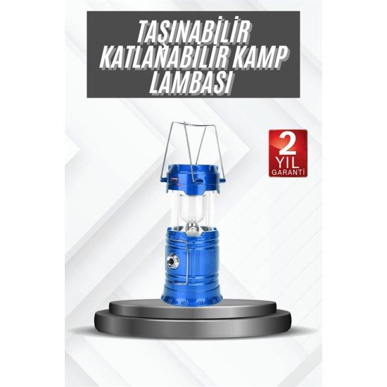 Kamp Lambası Güneş Enerjili Led Lamba Işıldak Şarjlı Powerbank Özellikli Kamp Lambası Güneş Enerjili Led Lamba Işıldak Şarjlı Powerbank Özellikli