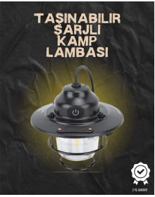 Kamp ve Bahçe İçin Retro LED Fener – Sıcak Işık, Uzun Ömürlü Batarya