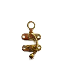 Kancalı Yay Gözü, Ahşap Kutu Klipsi - Küçük, Sarı, 1 Adet