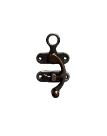 Kancalı Yay Gözü, Ahşap Kutu Klipsi - Büyük, Antik, 100 Adet