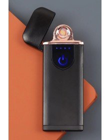 Kapaklı Işıklı  USB Şarjlı Çakmak Alevsiz Elektronik Çakmak Rüzgarda Sönmez Kablo Dahil