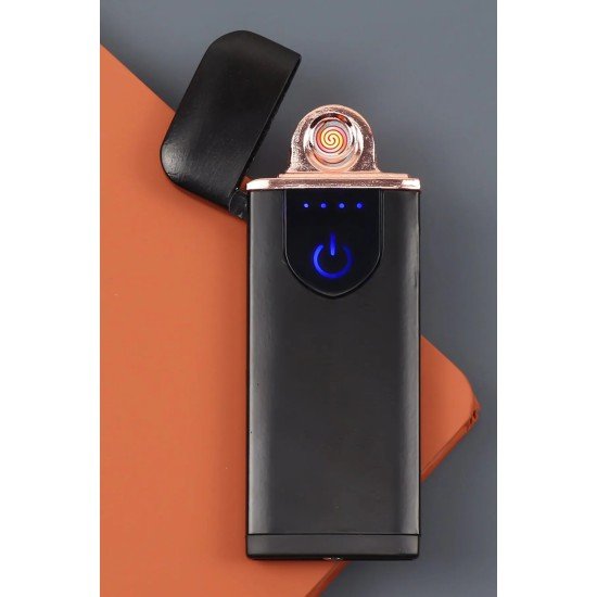 Kapaklı Işıklı USB Şarjlı Çakmak Alevsiz Elektronik Çakmak Rüzgarda Sönmez Kablo Dahil Kapaklı Işıklı USB Şarjlı Çakmak Alevsiz Elektronik Çakmak Rüzgarda Sönmez Kablo Dahil