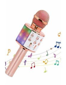 Karaoke Mikrofon Bluetooth Bağlantılı Aux Girişli Uzun Pil Ömrü Yüksek Ses Kaliteli