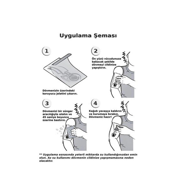 Kartal Geçici Dövme Şablonu - FF037
