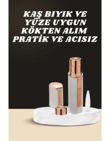 KAŞ BIYIK VE YÜZ EPİLASYON ALETİ VE TİTREŞİMLİ YÜZ TEMİZLEME MASAJ ALETİ İKİLİ SET