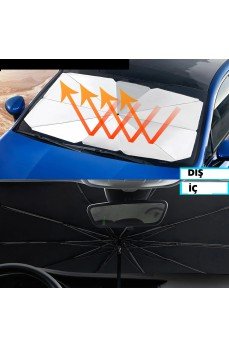 Katlanabilir Araç Ön Camı Güneş Koruyucu Gölge Şemsiye Araba Şemsiyesi (130x75 Cm) Katlanabilir Araç Ön Camı Güneş Koruyucu Gölge Şemsiye Araba Şemsiyesi (130x75 Cm)