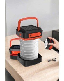 Katlanabilir Kamp Lambası Solar Fener Görünümlü 3 Kademeli Şarjlı