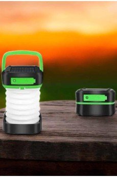 Katlanabilir Kamp Lambası Solar Fener Görünümlü 3 Kademeli Şarjlı