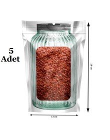 Kavanoz Görünümlü Kilitli Saklama Poşeti Çıtçıtlı ve Pratik Torba 5 Adet