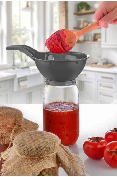 Kavanoz Hunisi - Konserve Reçel Hunisi Geniş Ağızlı - Saplı