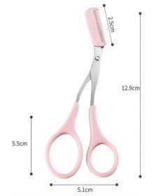 Kavisli Kaş Kirpik Düzeltici Bıyık Alma Taraklı Kaş Makası Yüz Bakım Seti Makas