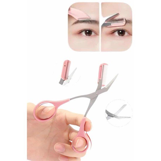 Kavisli Kaş Kirpik Düzeltici Bıyık Alma Taraklı Kaş Makası Yüz Bakım Seti Makas Kavisli Kaş Kirpik Düzeltici Bıyık Alma Taraklı Kaş Makası Yüz Bakım Seti Makas