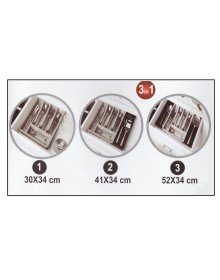Kayar Kaşıklık Organizeri - 3 Aşamalı Sürgülü - Sağ Sol Açılır
