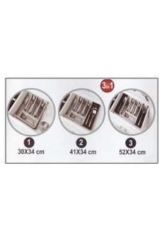 Kayar Kaşıklık Organizeri - 3 Aşamalı Sürgülü - Sağ Sol Açılır