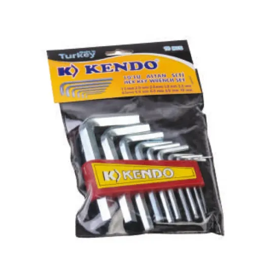 Kendo Poşetli 6 Köşe Alyan Seti 10 Parça Kendo Poşetli 6 Köşe Alyan Seti 10 Parça
