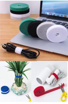 Kesilebilir Kablo  Tutucu Kulaklık Fare Airfry Ev Ofis İçin Cırt Sabitleyici Kablo Düzenleyici