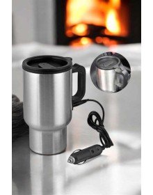 Kettle Kapaklı Araç İçi Termos Tüm Arabalara Uyumlu Çakmaklık Girişli Su Isıtıcı Bardak