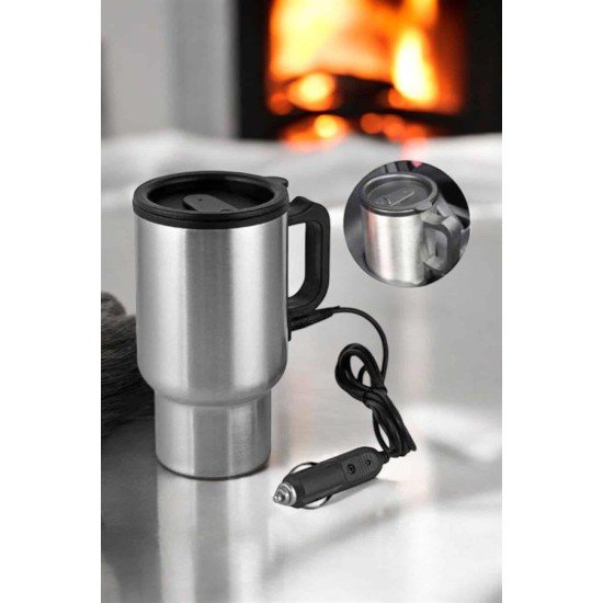 Kettle Kapaklı Araç İçi Termos Tüm Arabalara Uyumlu Çakmaklık Girişli Su Isıtıcı Bardak Kettle Kapaklı Araç İçi Termos Tüm Arabalara Uyumlu Çakmaklık Girişli Su Isıtıcı Bardak