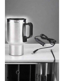 Kettle Kapaklı Araç İçi Termos Tüm Arabalara Uyumlu Çakmaklık Girişli Su Isıtıcı Bardak