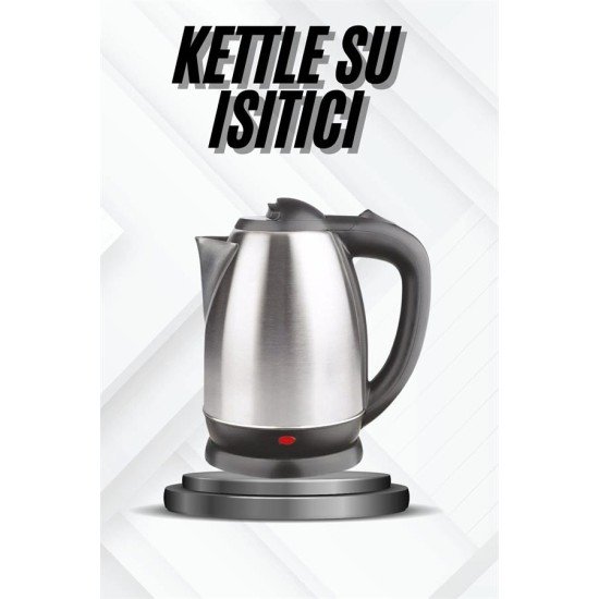 Kettle Su Isıtıcı C F Priz Uyumlu 220 - 240 V Paslanmaz Çelik Kablolu