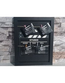 Klaket Tasarımlı İpli ve Mandallı Fotoğraf Çerçevesi No: 2