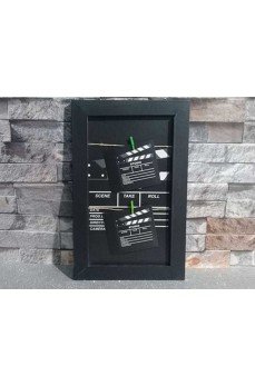 Klaket Tasarımlı İpli ve Mandallı Fotoğraf Çerçevesi No: 1 Klaket Tasarımlı İpli ve Mandallı Fotoğraf Çerçevesi No: 1