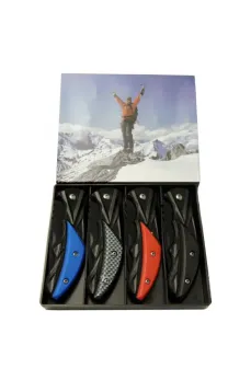 Klipsli 4 lü Set Metal 16 cm Kamp / Outdoor Çakı - Yarı Otomatik, Kemerlikli, Kutulu Klipsli 4 lü Set Metal 16 cm Kamp / Outdoor Çakı - Yarı Otomatik, Kemerlikli, Kutulu