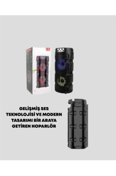 Kompakt Tasarım, Yüksek Ses Performansı – Çoklu Giriş Seçenekli Kablosuz Hoparlör (Bluetooth, USB, SD Kart, AUX)