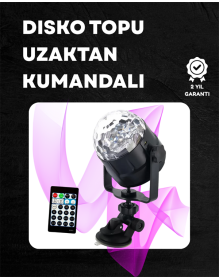 Kompakt Tasarımlı, Döner Renkli LED Disko Topu - Ev ve Profesyonel Kullanım