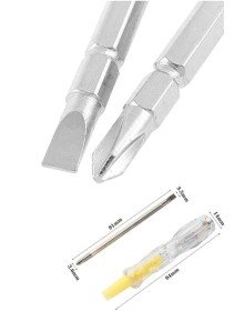 Kontrol Kalemi Çift Başlıklı Şeffaf Elektrik Testi Değişken Uçlu