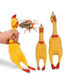 Köpekler İçin Düdüklü Horoz - Ses Çıkaran Tavuk Kedi Köpek Oyuncağı 16 cm