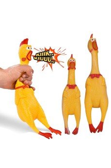 Köpekler İçin Düdüklü Horoz - Ses Çıkaran Tavuk Kedi Köpek Oyuncağı 16 cm