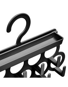 Kravat ve Şal Askısı - Takı ve Aksesuar Düzenleyici Askı - Siyah