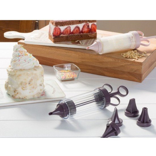 Krema Pompası Seti -Pasta Kek Süsleme Krema Şekillendirme Aparatı Seti Krema Pompası Seti -Pasta Kek Süsleme Krema Şekillendirme Aparatı Seti