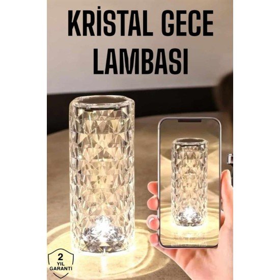 Kristal Dokunmatik Ve Kumandalı Masa Ve Gece lambası
