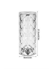 Kristal Lamba Masa Lambası Şarjlı Masa Lambası Dokunmatik Sensör Usb Şarjlı