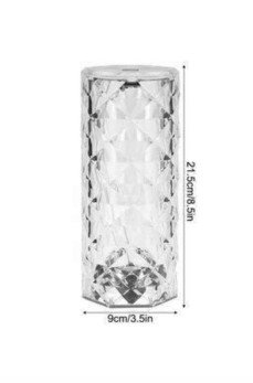 Kristal Lamba Masa Lambası Şarjlı Masa Lambası Dokunmatik Sensör Usb Şarjlı