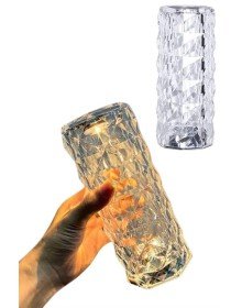 Kristal Lamba Masa Lambası Şarjlı Masa Lambası Dokunmatik Sensör Usb Şarjlı