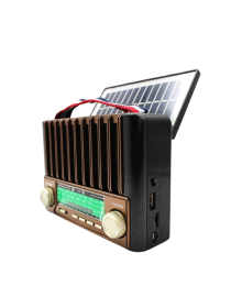 KTF-1428 Solar Panel Destekli Şarjlı Bluetooth Hoparlör – FM/AM/SW Radyo, AUX ve TF Kart Girişli