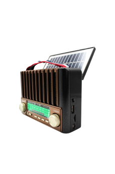 KTF-1428 Solar Panel Destekli Şarjlı Bluetooth Hoparlör – FM/AM/SW Radyo, AUX ve TF Kart Girişli