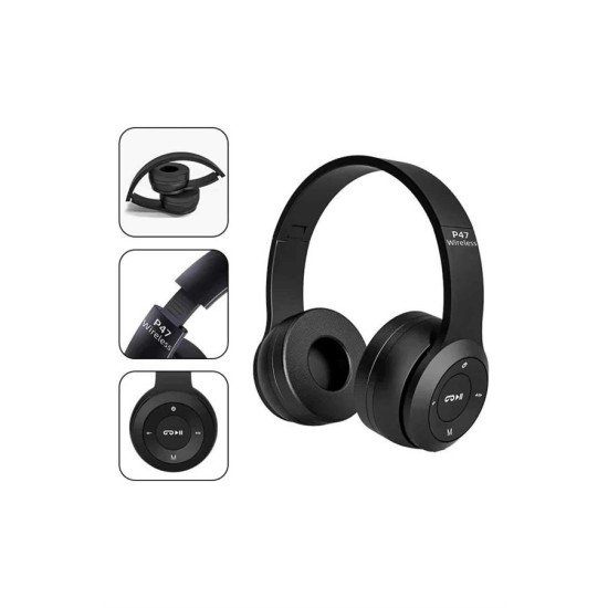 Kulak Üstü Bluetooth Kulaklık Yüksek Ses Kaliteli Ayarlanabilir